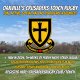 Oakville Crusaders Touch Rugby banner featuring a shield crest on a grassy field with a blue sky.