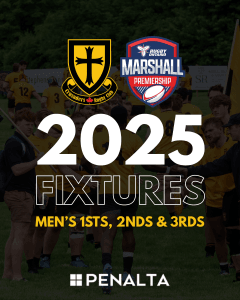 Crusaders Rugby Club Oakville 2025 fixtures for men's firsts, seconds and thirds.